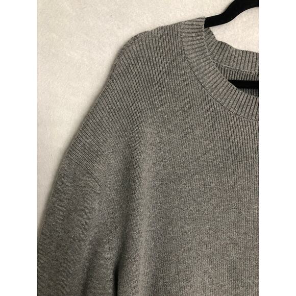 Free People Women's Large Crew Neck Drop Waist Dress Gray NEW - Picture 4 of 7